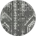 thumbnail image 4 of Unique Loom Outdoor Bohemian Collection Area Rug - Anthro (7' 10" Round Charcoal Gray/Ivory), 4 of 6