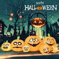 thumbnail image 2 of Costway 8FT Long Halloween Inflatable Pumpkins Self Inflating Halloween Pumpkin Patch Lanterns, 2 of 10