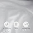 thumbnail image 4 of Light Gray Vintage Washed 3 Piece Cotton Duvet Cover Set, Twin/TwinXL, by Noble Linens, 4 of 6