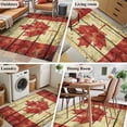 thumbnail image 6 of Red Maple Leaf Washable Area Rug 4 x 6 ft Vintage Wood Grain Striped Canadian Flag, Soft Non Slip Rugs Stain Repellent Indoor Felt Carpet for Living Dining Room Bedroom Home Office, 6 of 9