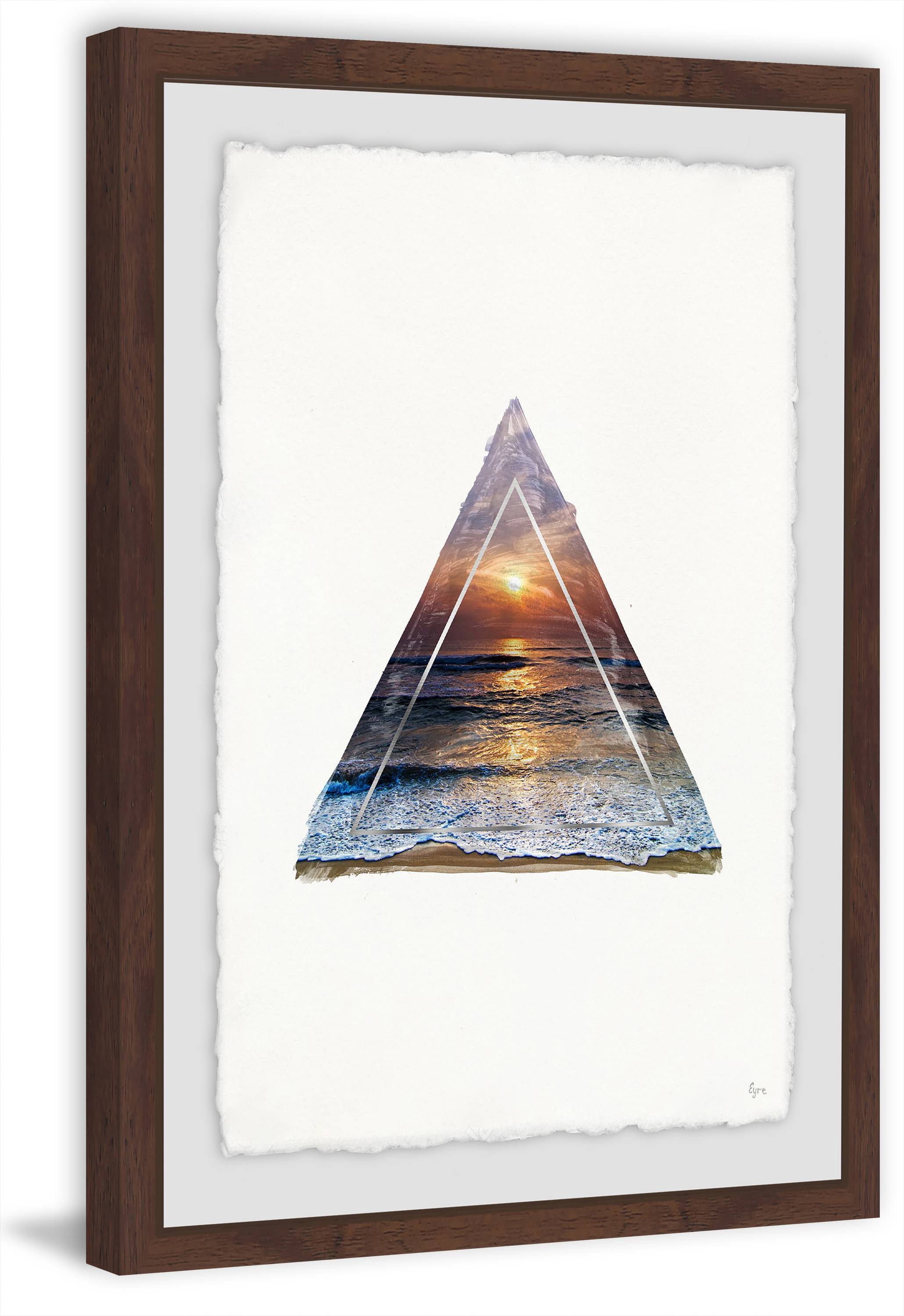 Sea Triangle Framed Painting Print