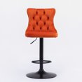 thumbnail image 2 of Orange Upholstered Barstools with Backs | Suitable for Home Pub and Dining | Experience Stability with 17.7-inch Base, 2 of 4