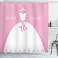 thumbnail image 1 of Ambesonne Pink Shower Curtain, Wedding Bride Dress, 69"Wx84"L, Pale Pink and White, 1 of 3