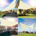 thumbnail image 4 of Toldo rectangular impermeable de 3 m x 4 m, cubierta de sombra para patio trasero, toldo solar con cuerdas, 95% de bloqueo UV, cubiertas de pérgola para jardín al aire libre, balcón, patio, color, 4 of 5
