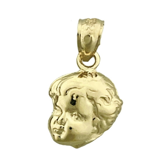 14K Gold Boy Head Charm