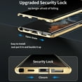 thumbnail image 5 of Decase for Samsung Galaxy S23 Ultra Anti Peep Phone Case with Lock,360 Degree Magnetic Front and Back Privacy Tempered Glass Metal Bumper Camera Lens Protection Cover for Samsung S23 Ultra,Black, 5 of 8