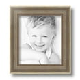 thumbnail image 2 of ArtToFrames 7" x 8" Aged White Gold Picture Frame, 7x8 inch Silver Wood Poster Frame (WOM-2036),  Pack, 2 of 7