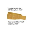 thumbnail image 3 of Cinturones Pure para Damas Talla Grande INSPIRE CHIC, Cinturón de Hebilla Rectangular Ajustable de Cintura Ancha para Vestido 35.04-41.34" Amarillo, 3 of 4