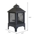 thumbnail image 2 of Maritcute Outdoor Chiminea Fire Pit with Grill - Adjustable Rotating Tray, Metal Wood Burning, Mesh Cover, 2 of 9