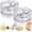 2PCS White#001, variant on Clear Manual Garlic Twister and Ginger Mincer Tool, Manual Garlic Twister and Mincer, Garlic Crusher, Garlic Grinder, Compact Garlic Mincer Tool, Ginger, Herbs(White)