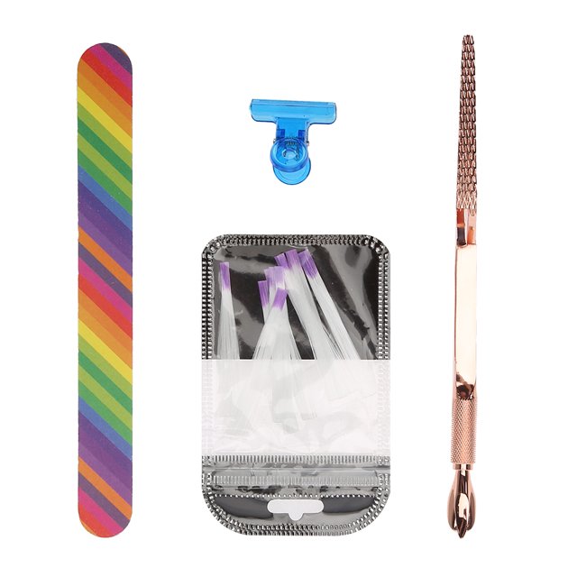Kit de extensión de uñas Lima de pulido de uñas Extensión de uñas Fibra Herramienta de arte de uñas Azul