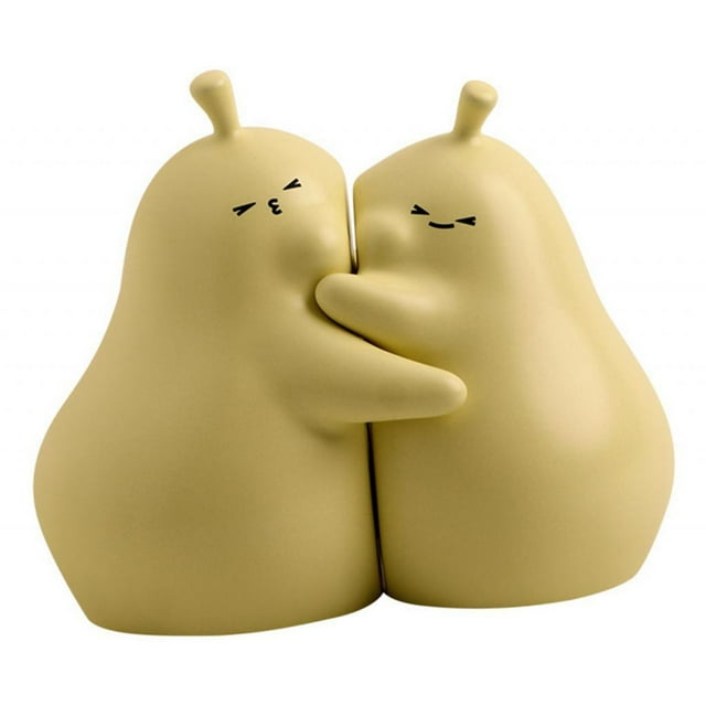 Sujetalibros de cerámica con forma de pera, exquisita mano de obra, para la mesa de la oficina en casa. Amarillo Talla S