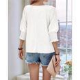 thumbnail image 2 of Women Crew Neck Casual Tunic Tops White XL, 2 of 7