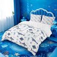 thumbnail image 2 of meiyoeat Soft Ocean Animal Bedding For Boys,Shark Pattern Duvet Cover Full,Reversible,3-Piece,1 Duvet Cover and 2 Pillowcases, 2 of 6