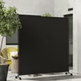 thumbnail image 2 of Outsunny Room Divider with Wheels, 6ft Rolling Privacy Screen, Black, 2 of 10