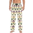 thumbnail image 7 of FORMRS Mens Pajama Pants with Pockets Cotton Sleepwear Lounge Bottoms Sizes S-2XL, Beige Floral Pattern, 7 of 7