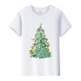 thumbnail image 2 of Lroveb Christmas Shirts for Women Print Round Neck Short Sleeve T Shirt Top Graphic T Shirts, 2 of 5