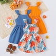 thumbnail image 2 of Gibobby Little Girls Summer A-Line Tank Dresses 3 Pack Adorable Ruffle Strap Multicolor Casual Daily Dress for 3-8 Years Kids(5-6 Years,White), 2 of 4
