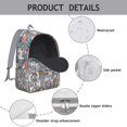 thumbnail image 4 of Bulldog Dog and Flower Florals Backpack for School,Cute School Bag,Schoolbag with Adjustable Shoulder Straps & Padded Back,15.7"x11.8"x5.5", 4 of 5