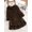 Coffee, variant on O-NEWE Women Long Sleeve Warm Asymmetrical Hoodies Casual Loose Jacket Coat Outwear