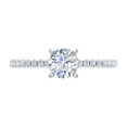 thumbnail image 3 of 1/2 Carat Prong Set Solitaire Diamond Engagement Ring Band in 14K White Gold (Ring Size 7), 3 of 6