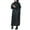 Black, variant on MIASHUI Rain Poncho for Adults Waterproof Ponchos Lightweight Raincoat,Black,XXL