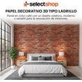 thumbnail image 3 of Papel Tapiz Tipo Piedra Con Adhesivo De 35X38CM Revestimiento Decorativo Para Cubierta De Mueble Encimera Cocina Estante Puertas Paredes Decoracion Hogar (Cafe), 3 of 6