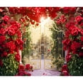 thumbnail image 3 of SUNOLIFE Red Floral Wall Backdrops Banner Flower Garden Photography Background for Party Decorations 8x6ft, 3 of 4