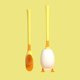 thumbnail image 5 of Soporte de cepillo de baño Lindo Silicone Fregador con mango largo Soporte de secado rápido Cepillos flexibles Accesorios de limpieza de baño Amarillo AweSitey HA059138-02, 5 of 7