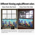 thumbnail image 6 of Stained Glass Window Film, Flower Static Cling Privacy Film Decorative UV Sun Blocking Non-Adhesive Glass Covering, Removable Reusable Colorful Stickers for Home Bathroom Door Living Room Kitchen, 6 of 7