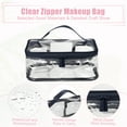 thumbnail image 4 of Unique Bargains 2pcs Clear Makeup Bags Waterproof Cosmetic Bags for Travel Zipper Makeup Pouch for Women Navy Blue, 4 of 7
