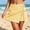 Yellow, variant on Womens High Waisted Gingham Skort A-Line Wrap Mini Skirt with Shorts Side Tie Cotton Plaid Skorts Summer Red XL(XL)