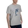 thumbnail image 6 of Cute Dolphin T-Shirt for Men Cotton 100% Summer Tops Women Fashion Casual Short Sleeves Round Collar Short-Sleeve Couple Top Tees, 6 of 7