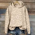 thumbnail image 2 of Dyfzdhu Hoodies Floral Lace Hoodie Elegant Pullover Sweatshirt Soft Fleece Oversized Fall Winter Athleisure Streetwear Hoodies For Women, 2 of 3