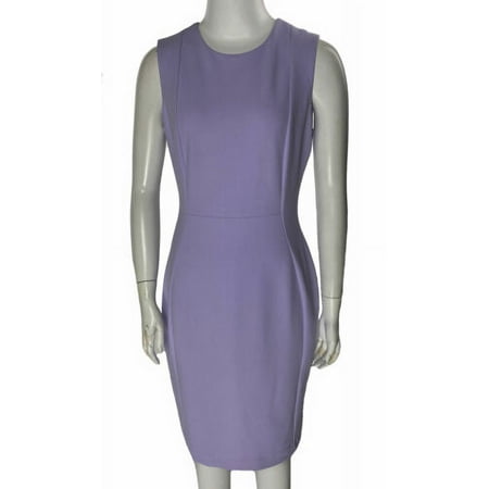 Calvin Klein Women's Scuba Crepe Sheath Dress Purple Size 6