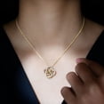 thumbnail image 5 of Rosec Jewels Lab Grown Diamond Flower Necklace for Women (EF-VS Grade Certified) - Interlocking Circle Necklace, 10K Yellow Gold, 5 of 8