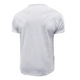 thumbnail image 5 of Hfolob T-Shirts For Men Male Spring Summer Short Sleeve Henley Solid Color Multi Buttons Design Top T Shirt Tee Shirt, 5 of 5