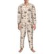 thumbnail image 3 of Balery Retro Rooster Pijama para Hombre de Dos Piezas con Manga Larga, Conjunto de Dormir y Descanso Suave con Bolsillos-Small, 3 of 7