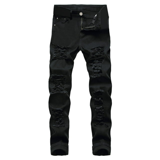 WEAIXIMIUNG Pantalon Habillé Homme 32X34 Jeans pour Homme Denim Extensible Confortable Jambe Droite Coupe Décontractée Jeans