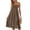 10# Coffee, variant on Womens Strapless Tube Top Midi Dresses Flowy Swing Sundress Sleeveless Summer Boho Beach Dress with Pockets Gray M
