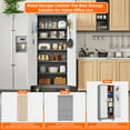 thumbnail image 3 of Aobabo Metal Garage Storage Cabinet with Wheels, Rolling Tool Storage Cabinet with 5 Adjustable Shelves and Pegboard for Home Office Utility Room,Required Assembly,Gray White 71" H×32" W×16" D, 3 of 11