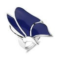 thumbnail image 2 of Flying Monarch Butterfly Blue Lapis Inlay Stone Sterling Silver Ring-7, 2 of 4