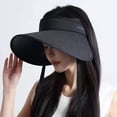 thumbnail image 2 of SAWOBUUN Women Wide Brim Sun Visor UV Protection Beach Sun Hat Adjustable Summer Cap with Neck Flap, 2 of 5