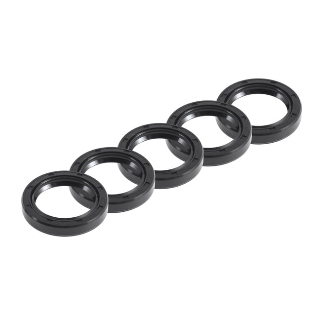 Anillo de Sello de Aceite Universal TC Doble Labio con Resorte de Acero Sello de Eje Rotativo 30x42x7mm Alta Presión Caucho NBR Negro 5pcs