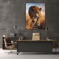 thumbnail image 5 of Mudket Framed Wild Leopard Canvas Wall Art, Leopard with Blue Eyes in Grass Print, Trendy Animal Wall Decor for Living Room Office - 12"L x 8"W, 5 of 10