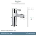thumbnail image 4 of Moen 6710 Vichy Chrome One-Handle Single Hole Modern Bathroom Faucet, 4 of 5