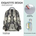 thumbnail image 4 of Highland Cow and Calf Print Backpack for School, Cute School Bag with Adjustable Shoulder Straps and Padded Back, 15.3"x11"x7.1", 4 of 4