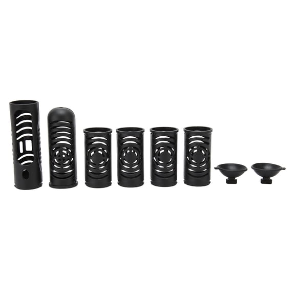 Riousery Fish Tank Heater Guard Protector High Temp Resistant Plastic Aquarium Heating Rod Sleeve Detachable 6 Sections Explosion Proof Cover For Pet Fish Water Control 7.87 Inches / 20 cm Length