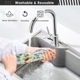 thumbnail image 5 of Summer Flowers Colorful Sink Splash Guard for Faucet 2 Packs Faucet Absorbent Mats, Leaf Watercolor Faucet Handle Drip Catcher Quickly Drying Mat for Kitchen Counter Bathroom RV, 23.6"x5.5", 5 of 7
