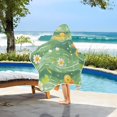 thumbnail image 5 of Ducks Daisy Flower on Green Wave Kid Bath Towels Bath Beach Towel Super Soft and Absorbent for Kid Girl Boy Babie Toddler Infant, 5 of 6